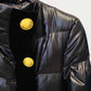 Women's Long Down Jacket Winter Warm Down Coat Black Lace up Outwear