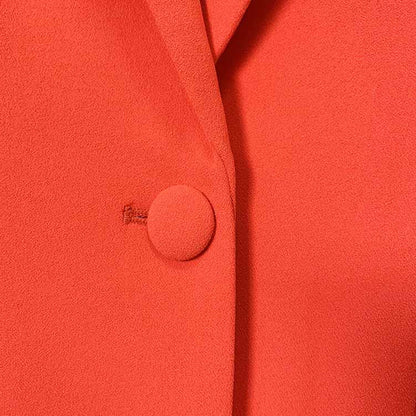 Women's Rust Pantsuit Blazer+High Waisted Flare Pants Suit Wedding Pantsuit