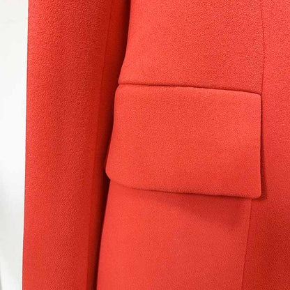 Women's Rust Pantsuit Blazer+High Waisted Flare Pants Suit Wedding Pantsuit