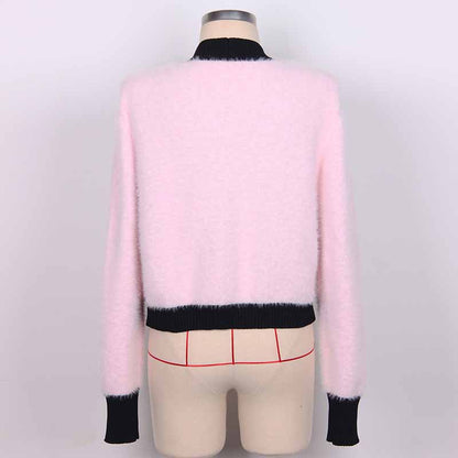 Women Pink Cardigan Sweaters and Vests