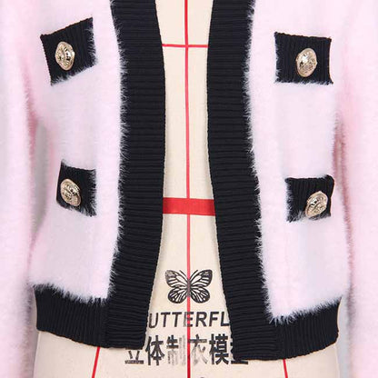 Women Pink Cardigan Sweaters and Vests