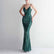 Bateau Cap Sleeve Sheath Floor-length Dress Dark Green