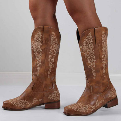 Women Western Boots Cowgirl Boots Ladies Country Dress Boots