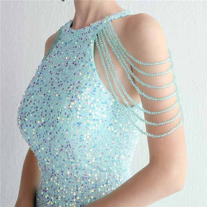 Women Wedding Sequin Dress Sleeveless Maxi Long Dress Formal Evening Prom Gowns S-4XL