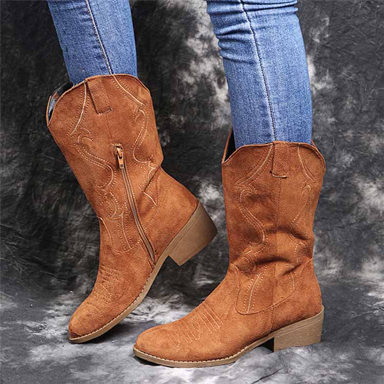 Ladies Wide Calf Cowgirl Cowboy Western Boots