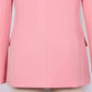 Women Pink Double-Breasted Tailored Blazer