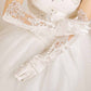 Graceful Cloth With Applique Wedding Gloves
