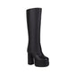 Waterproof Platform Knee-High Boots Block Long Boots