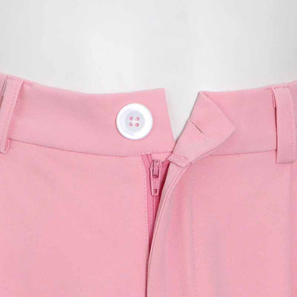 Women's Lace Up Suits High Waisted Two Pieces Pantsuit Colors Black Pink White