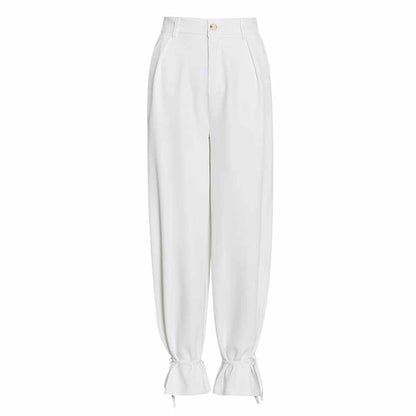 Women's Lace Up Suits High Waisted Two Pieces Pantsuit Colors Black Pink White