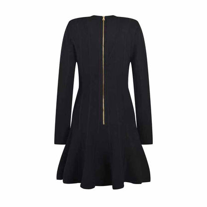 Women mini bodycon dress with sleeves v neck wrap knitted dress