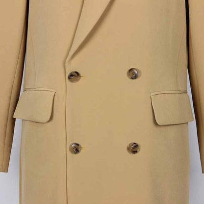 Khaki Oversized  Double Breasted Formal Coat
