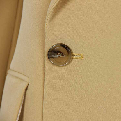 Khaki Oversized  Double Breasted Formal Coat