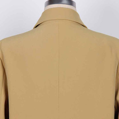 Khaki Oversized  Double Breasted Formal Coat