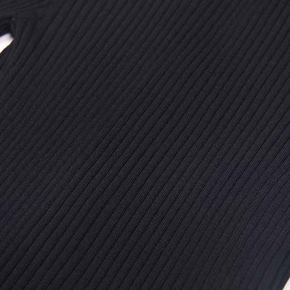 Women Knit Short Sleeves Cropped Top Knitted Cardigan Buttons Black Sweater