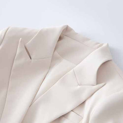 Women's white two pieces pants set flare bottoms pantsuit