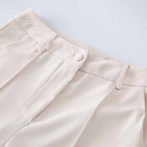 Women's white two pieces pants set flare bottoms pantsuit
