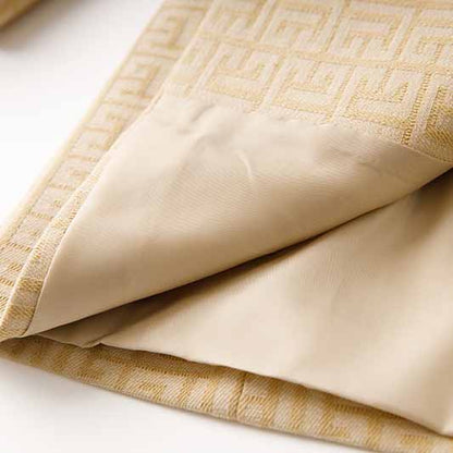 Womens' Double Breasted Blazer Gold Buttons Blazer Dress With Belt