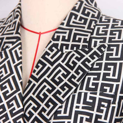 Women double breasted coat dress mid-length blazer dress with belt