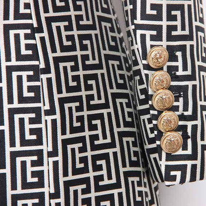 Women double breasted coat dress mid-length blazer dress with belt