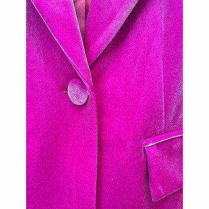 Women Velvet Blazer + Flare Trousers Suit Two Piece Pantsuits