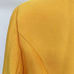 Women's Yellow Textured Luxury Fitted Double Breasted Blazer with Lion Buttons