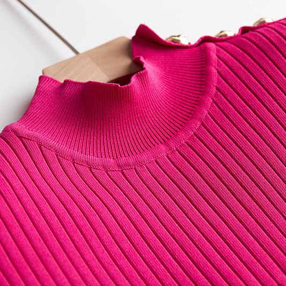 Women Knitted Mini Dress Ladies Long Sleeve Mini Knitted dress