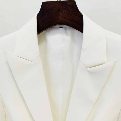 Women's White Lace-Up 2 Piece Bell-bottomed Pantsuit Sizes 6-14