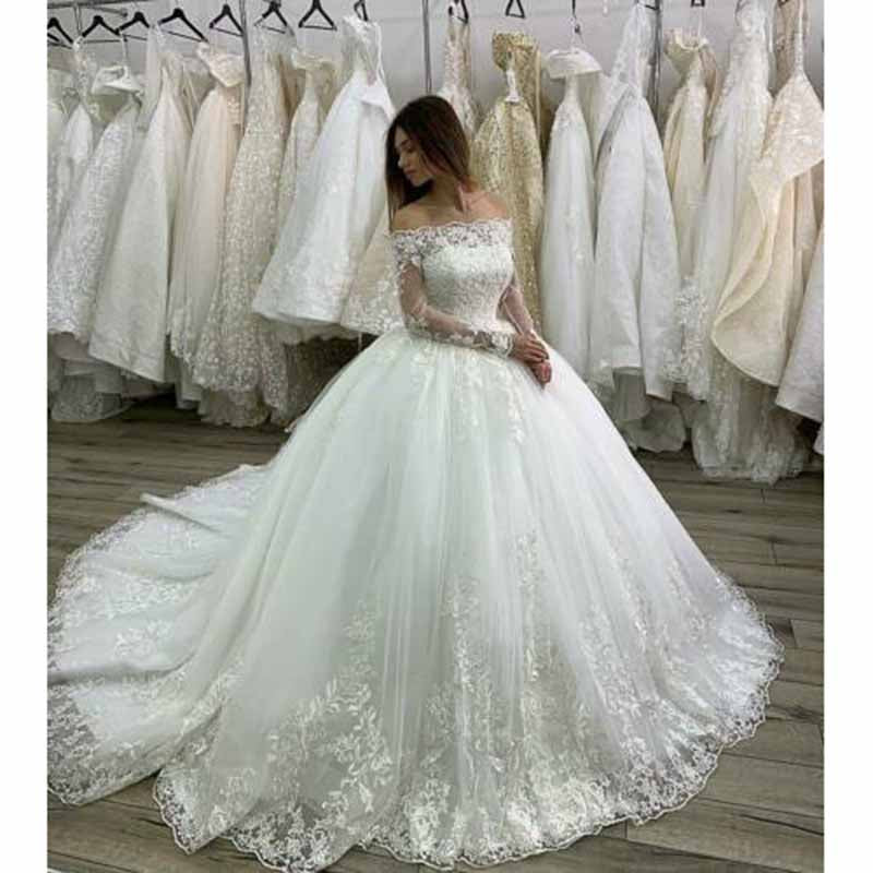 Women's Lace Beach Wedding Dresses for Bride with Sleeves Wedding Bridal Gowns
