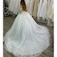 Women's Lace Beach Wedding Dresses for Bride with Sleeves Wedding Bridal Gowns