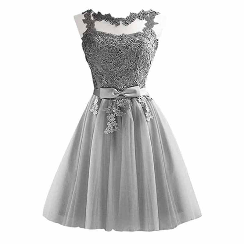 Women's A-Line Lace Homecoming Dresses Short Prom Cocktail Dresses for Teens