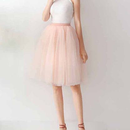 Tulle Skirts for Women Knee Length Layered Short Prom Party Tutu Skirt
