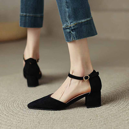 Women's Mary Jane Kitten Heel Pumps Mid Low Heels