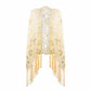 1920s Sequin Beaded Shawl Wraps Fringed Evening Cape Scarf for Wedding