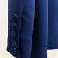 Women Dark Blue Pant Suits 2 Piece Fashion Suits with Belt Blazer Pant Formal Suits