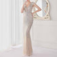 Women's V Neck Sequins Mermaid Gown Long Prom Evening Party Dress S-4XL