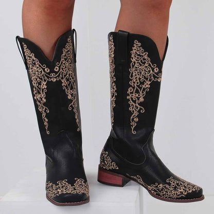 Women Western Boots Cowgirl Boots Ladies Country Dress Boots