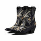 Embroidered Western Mid-calf Boots Walking Boots