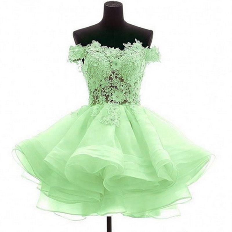 Women's Tulle Mini Cocktail Party Dress Short Prom Gown