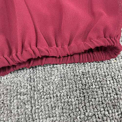 Women's Wine red Long Sleeve Bridesmaid Dress Evening Maxi Dress