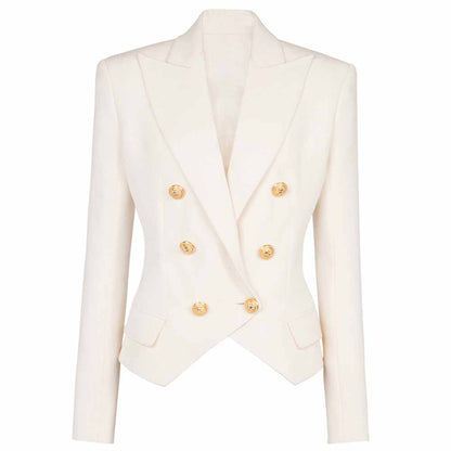 Women's Spring Blazer Double Breasted Tailored Blazer