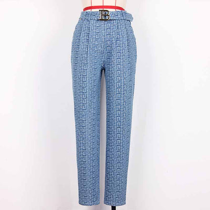 Women's Belted Soft Denim Pants
