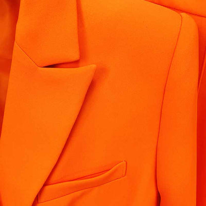 Women's Orange Double Breasted 2 Piece Pant Suit Sizes 6-14