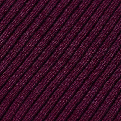 Pleated Turtle-neck Tight-fitting Bodycon Dress