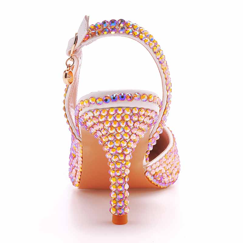 Rhinestone Pumps Pointed Toe High Heel Party Stiletto Heels Shoes
