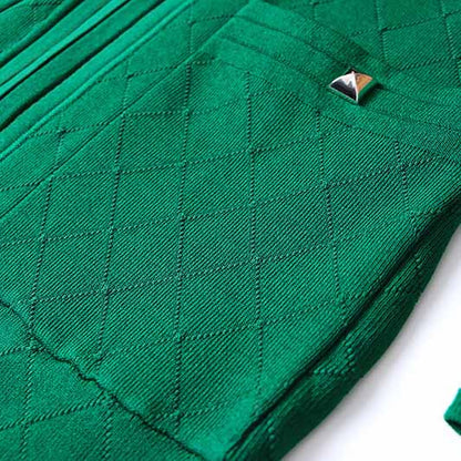 Women's long sleeve knitted minidress zipper elegant dress