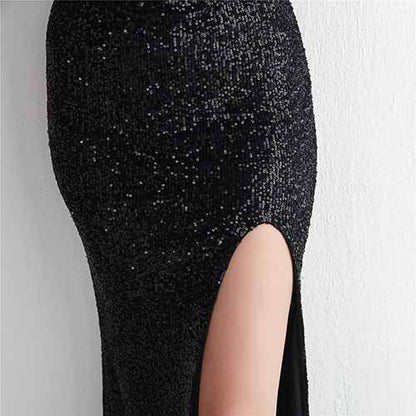 Women's V Neck Split Formal Wedding Dress Short Sleeve Beading Long Party Dress S-4XL