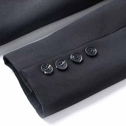 Women's Hollow Out Blazer Long Sleeve One Button Lace Up Back Jacket