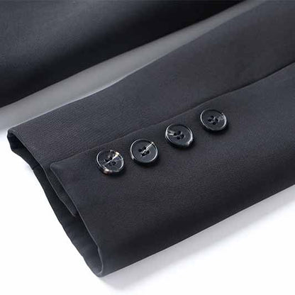 Women's Long Sleeve Lapel Backless Hollow Out Blazer