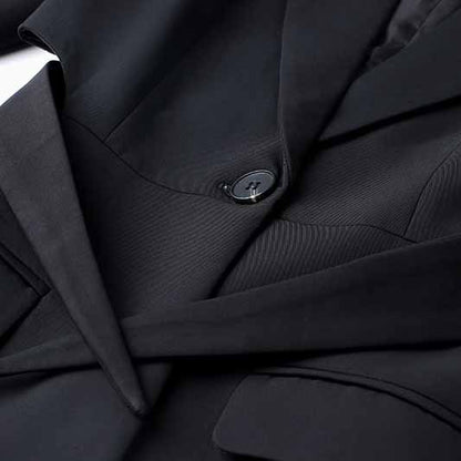 Women's Long Sleeve Lapel Backless Hollow Out Blazer